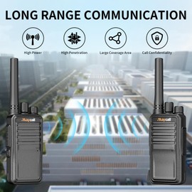 Maycall MC-528 6 Pack Walkie Talkies with Earpiece, Portable FRS Two Way Radios, 2 Way Radio Long Range, 1200mAh Battery Rechargeable, VOX with 6 Way Multi Unit Charger for Restaurant Business School