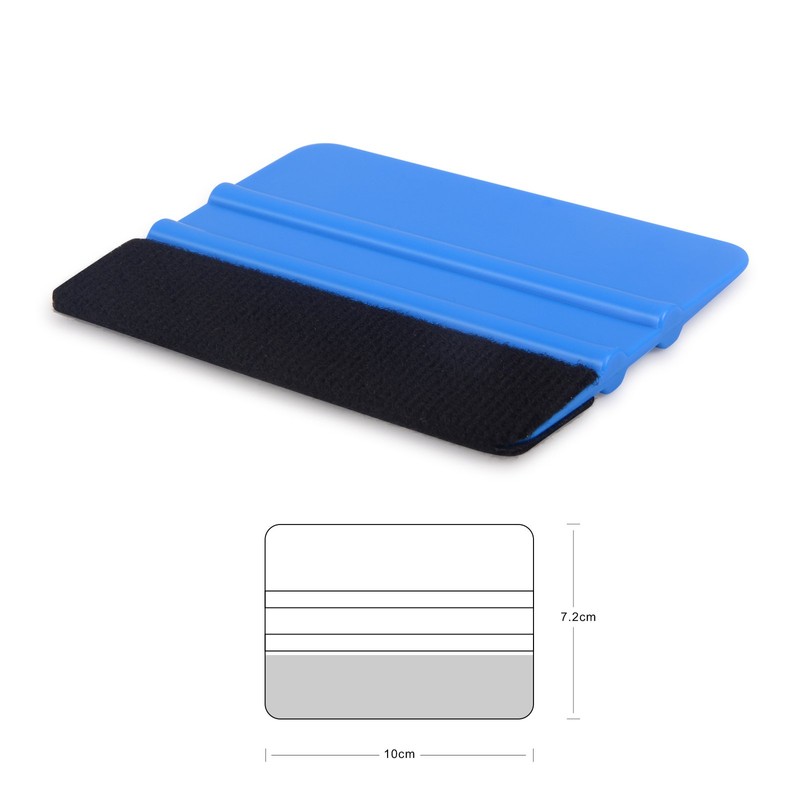 Winjun 2 Pack Blue Professional Felt Edge Squeegee Plastic scraper