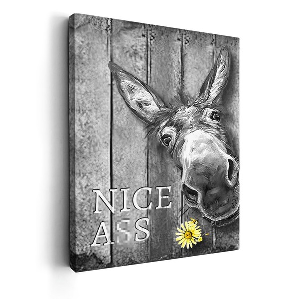 Kasluolo Donkey Bathroom Decor Wall Art Funny Donkey Picture Wall