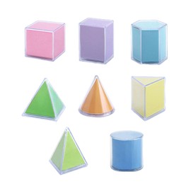 Fonowx 8 Pieces 3D Shapes Geometry Learning Toys Math Toys