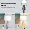 Coastal Lamps with USB A+C Ports & LED Night Light,