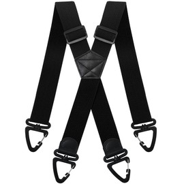 Gucass Men's Braces, Extra Strong, X Shape Braces, Wide 3.8 cm, Elastic and Adjustable Length, with 360° Rotating Non-Slip Buckle, Gift Father's Day for Dad, Husband and Grandpa, #1: Black