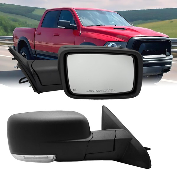 Passenger Side Mirror Compatible With 2013-2018 Dodge Ram 1500/2500/3500 With