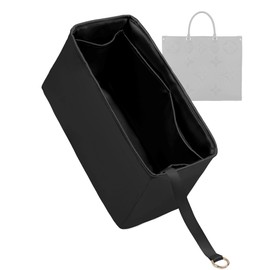 ZYZii Purse Organizer for LV OnTheGo BB/PM/MM/GM,Silky Smooth Insert,Lightweight Bag in Bag,Luxury Handbag Storage Accessories(onthego GM,Black)