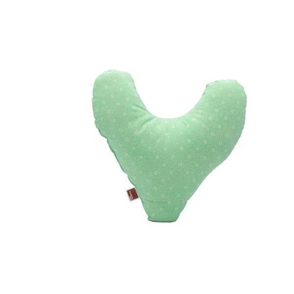 POWER INN Hope Breast Pillow Approx. 32 x 34 cm | Heart Pillow for Pain Relief After Mastectomy | Soft Forearm or Armpit Cushion | 100% Cotton (Mint Green)