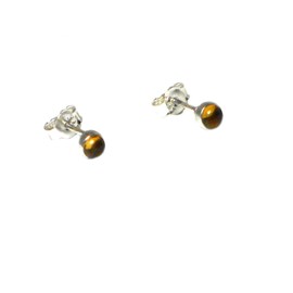 Round CITRINE Sterling Silver STUD Earrings 925-4 mm (CTE2212161)