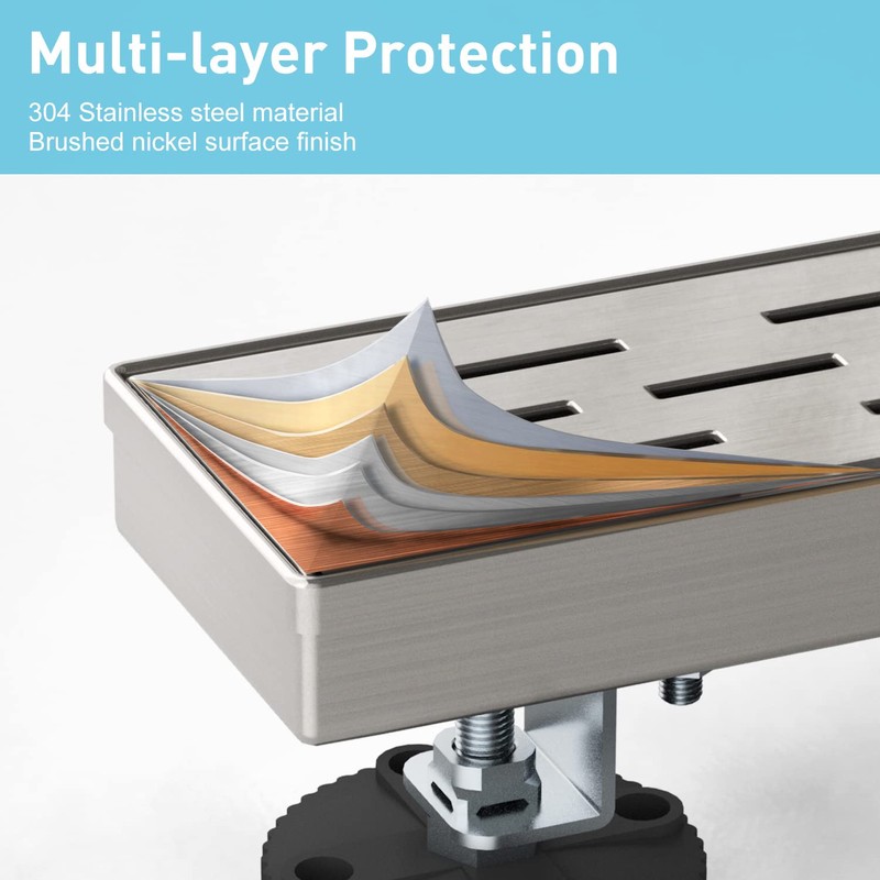 Shower Drain by EMBATHER Linear Shower Drain 36 Inch Floor