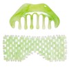 1 Jade Eye Mask and 1 Scraping Comb, Reusable Eye
