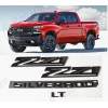 GM Auto Gloss Black Fender Z71 Tailgate Silverado LT Emblems