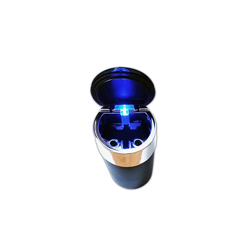 Car Ashtray Lid LED Light Black Car Ashtray Wind Ashtray