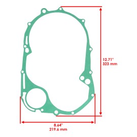 Caltric Clutch Cover Gasket for Yamaha V-Star 1100 XVS1100At Silverado 2003-2009