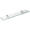 Spancraft Glass F-6x24-Brushed Steel Falcon Glass Shelf, Brushed Steel, 6"