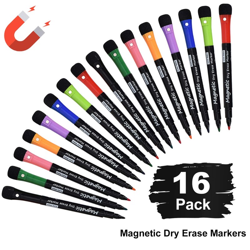 Browill Magnetic Dry Erase Markers, Fine Tip Low Odor Whiteboard