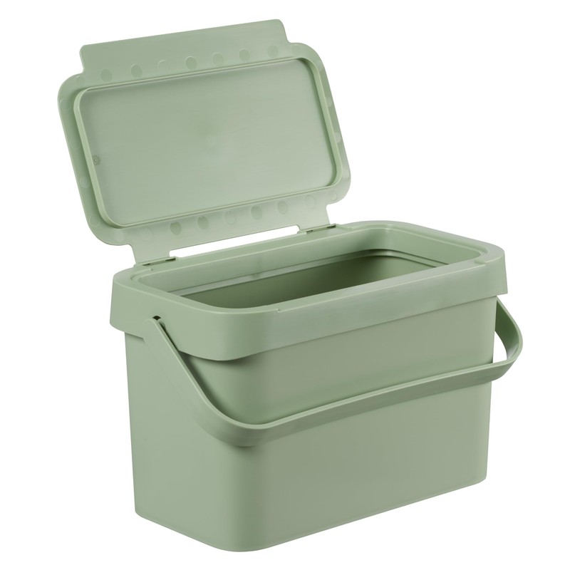SmartStore Bioabfallbehälter 5 L | Grün | Küchenrecycling und Kompost