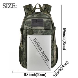 Ydmpro Tactical Backpack, 30L Military Daypack Molle Army 3 Day Assault (Green)