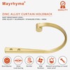 Mayrhyme Curtain Holdbacks 2Pcs,Brass Barrel Zinc Alloy Curtain Tiebacks,Wall Mounted