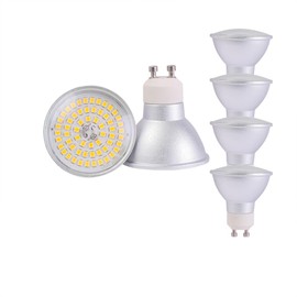 CIKAMIO 6-Packs MR16 GU10 5W 120V led spotight 3000K Warm White Equivalent to 50W Halogen Bulb GU10 Bulb Replacement for Track Lighting GU10 LED Bulbs for Kitchen.Living Room (Warm White 3000k)