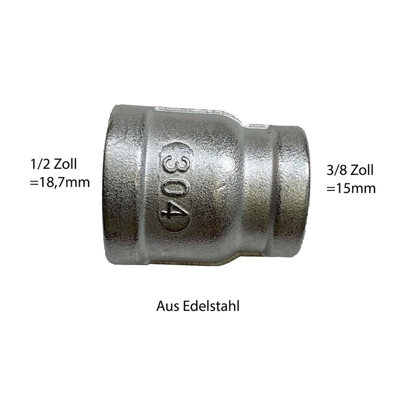 Sleeve Reducing Thread Stainless Steel Internal Thread 1/2 Inch to