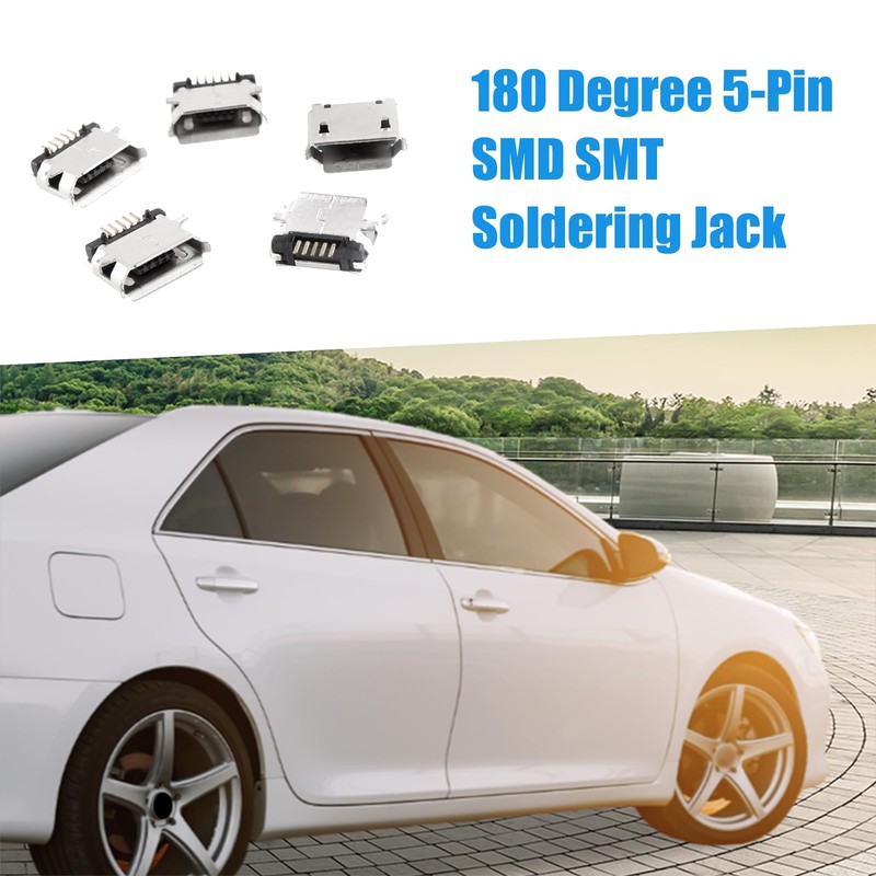 A ABSOPRO Micro USB Type B Female Socket 180 Degree