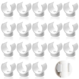 16 mm PEX Clips Pipe Hanger Clamps Pipe Support Holder 18 Pieces U-Hook Hanger Water Pipe Holder Clamps Pipe Clamp Clips Socket, Cable Empty Pipe Suitable for Screwing