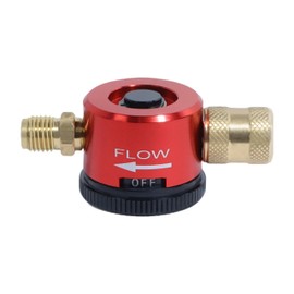 HVAC Brazing Nitrogen Purge Tool with PURGE & BRAZE Modes Adjustable Nitrogen Flow Regulator 1/4 Inch Flare Fitting Durable Brass for HVAC Brazing and AC Repair Red