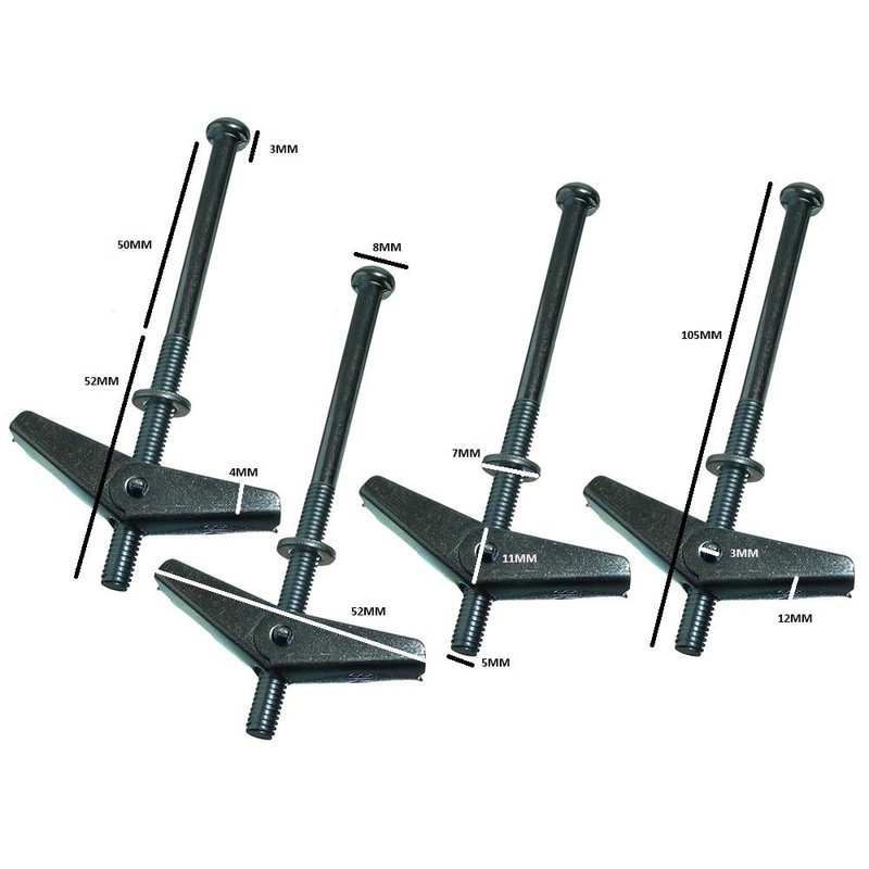 12 x Spring/Cavity Wall Anchors 50 x 6 x 100