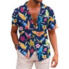 KYKU Bird Shirt Novelty Hawaiian Shirts for Men Button Down