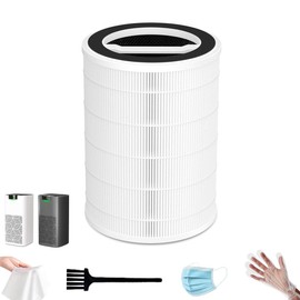 G200/G200S Air Purifier Filter Replacement – 3-in-1 H13 True HEPA + Activated Carbon, for Pet Hair, Dander, Pollen, Smoke, Odor, Dust & Kitchen Smells, Fits Ganiza G200 & G200S, 7.8”x7.8”x10.6”,1 pack