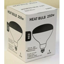 HD Supply 250 Watt Red Heat Lamp Bulb 250w 130v R40 IR Infrared Incandescent Reflector