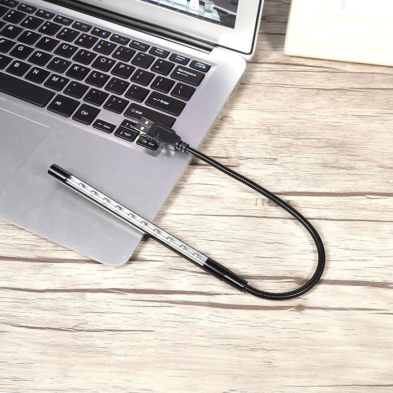 Mini USB LED Leselicht 5V Flexible Lampe Taschenlampe mit 10