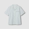 JAJU [JAJU] Men's Stripe 5-point Pajama Set_Dark Mint Grey