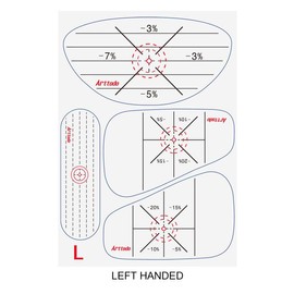 Arttodo Golf Impact Tape, Golf Impact Sticker, Golf Ball Tracker, Self-Teaching Sweet Spot and Consistency Analysis, 100 Sheet (400 Labels), Golf Gift:_Left Handed_200 Labels/50 Sheets/Box