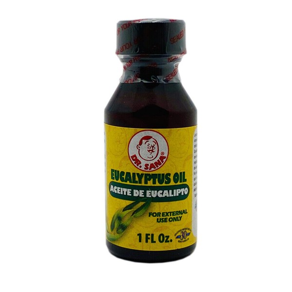 Dr Sana Eucalyptus Essential Oil. Aromatherapy or Skin Use. Pure & Natural. 1 oz