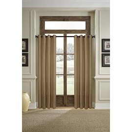 Stratford Park Grommet Single Curtain Panel, Header Size 2", Room Darkening, Jute, Single, 54 x 84 (Burlap1)