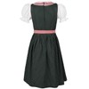 Isar-Trachten Girls' Dirndl Green with Blouse, Green, 80, Green
