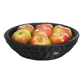 Westmark Korb-Schale, geeignet für Hotel und Gastronomie, Rund, Ø ca. 29 cm, Höhe: ca. 8 cm, Synthetikfaser, Saleen Edition, Schwarz, 02051919101