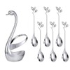 Elegant Swan Spoon and Fork Holder, Decorative Metal Cutlery Organizer
