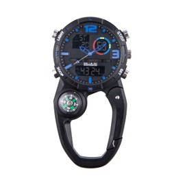 ZOVEDAIUG Clip On Digital Carabiner Watch Backpack Fob Belt Waterproof and Shockproof Pocket Clip-on Quartz Watch Glow in The Dark with Alarm Clock Date Week for Outdoor Sports (Style-5)