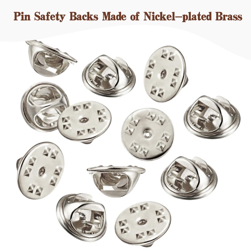 Lapel Pin Backs, 50PCS Pin Backs for Brooch Tie Hat