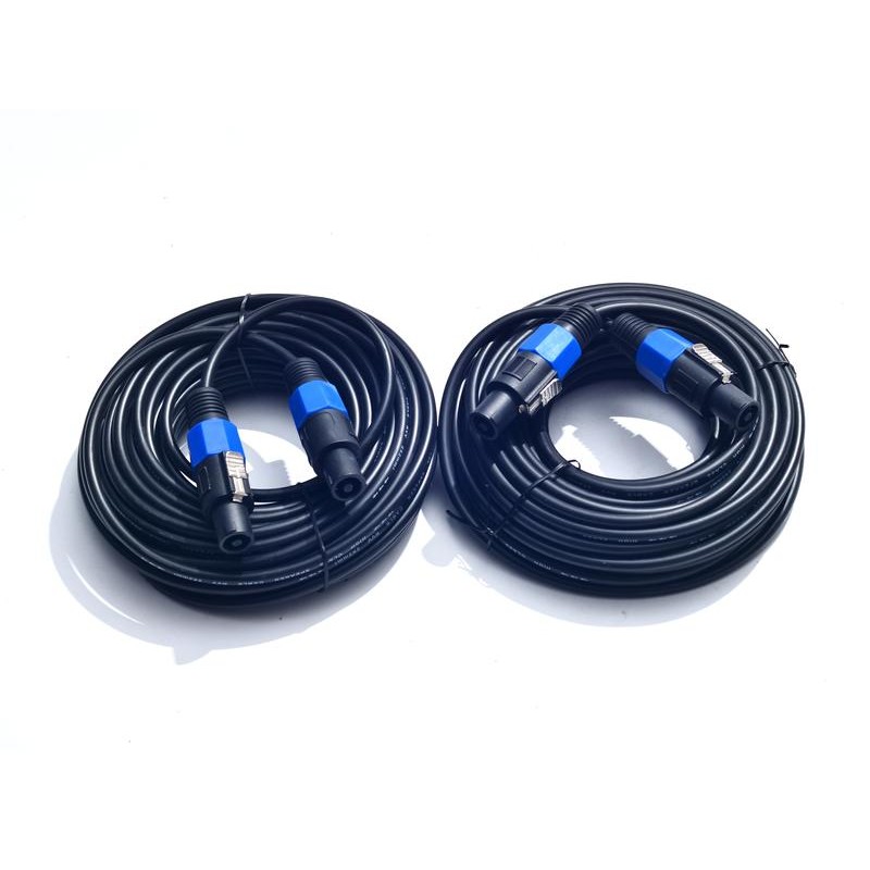 2 Pack 50 ft Male Speakon to Speakon Cables, Professional