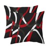 weesire Black and Red Throw Pillow Covers Set of 2