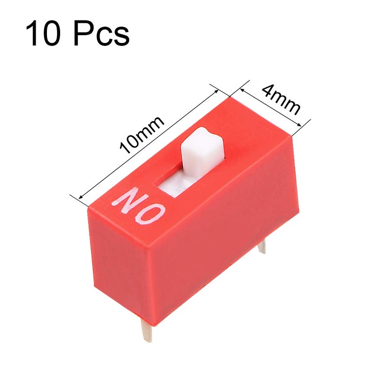 sourcing map 10 DIP Switches 1 Position for PCB 25mA