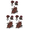 KING HORSE 3D Hm742 Tattoo Stickers, Rose Letters, Regular Size,