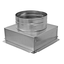 Duct Outlet 12" x 12" Ceiling Box, w/ 10" Round Collar - Connects Register Vent and Diffuser HVAC