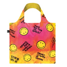 LOQI Museum Smiley Reusable Shopping Bag, Time to Smile Collectors Edition, One Size, Yelow (SM.TS)