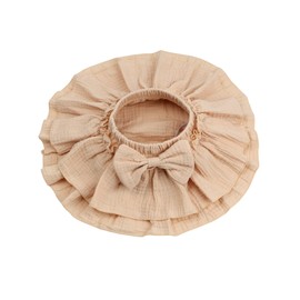 HOOLCHEAN Baby Girls Soft Cotton Gauze Ruffle Skirt with Shorts (Khaki, L: 12-24 Months)