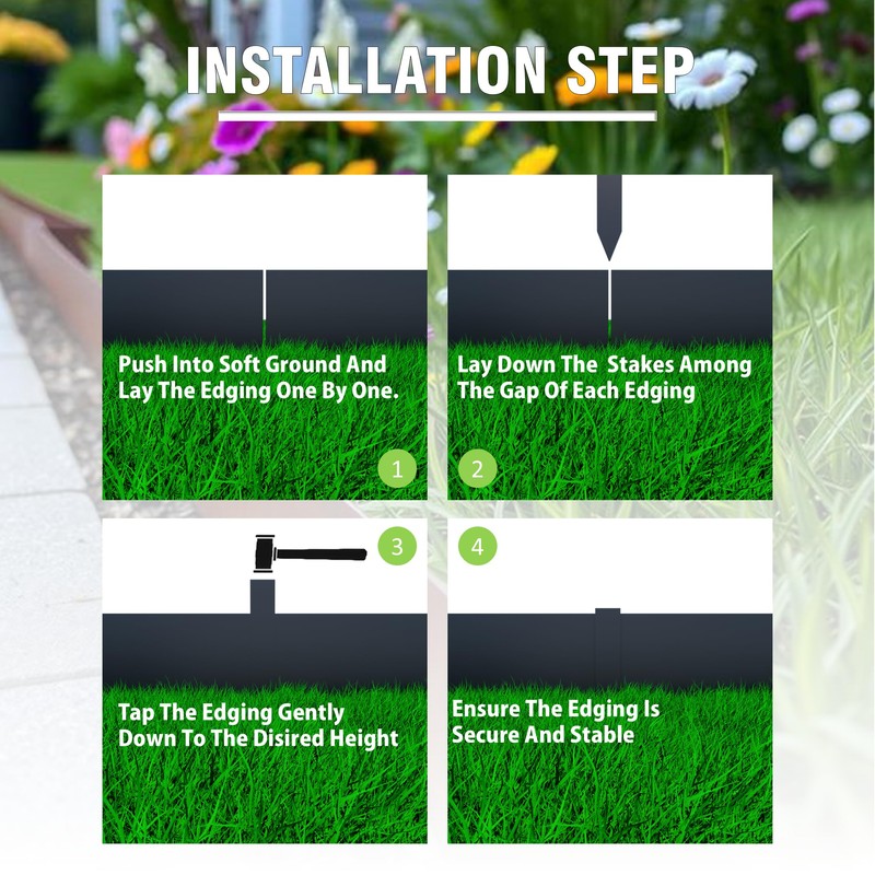 20ft. 6-Pack Galvanized Steel Landscape Edging - 40" L x