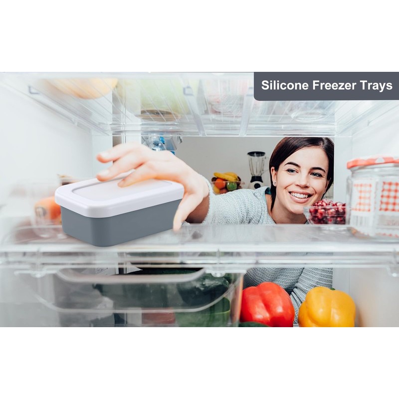 Katieyca 8 PCS 1 Cup Silicone Freezer Molds with Lid,