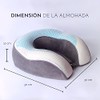 Almohada Cervical de Viaje Memory Foam Ortopédico Gel Térmico Refrescante
