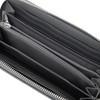 Gione PG101SLP Tiny Tile Round Zip Long Wallet Saffiano Leather,